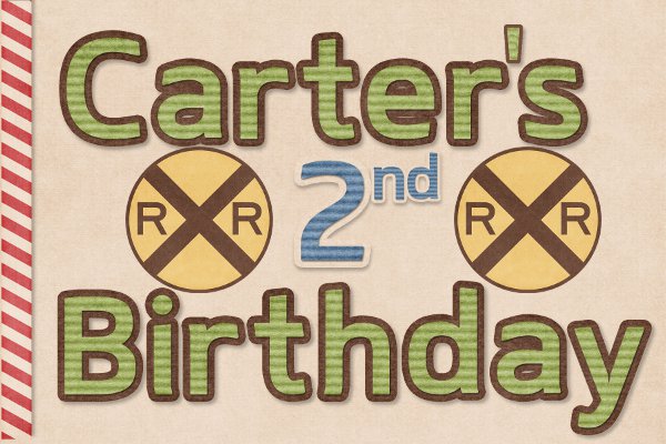 Small Brag Book: Carter's 2nd Birthday