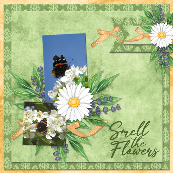 Smell the Flowers (wordart challenge)