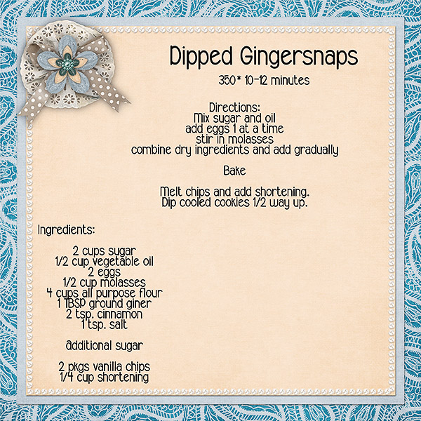 Snickerdoodle Recipe Card