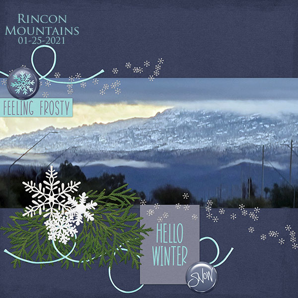 Snow on the Rincon Mountains