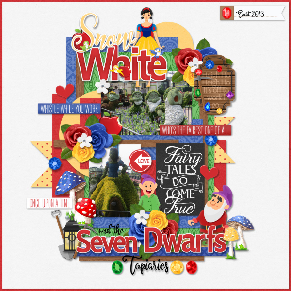 Snow White + the Seven Dwarfs Topiaries