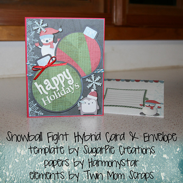 Snowball Fight Card and Envelope