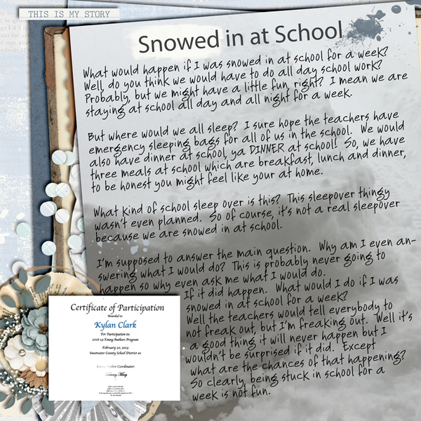 Snowed in at School