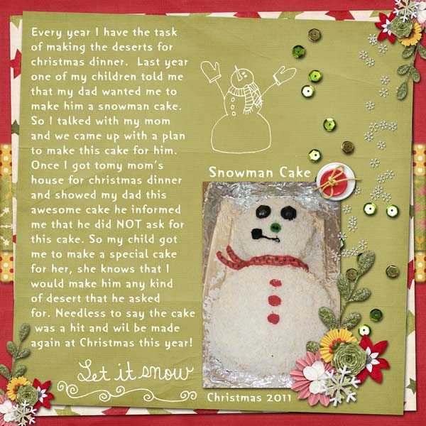 Snowman Cake