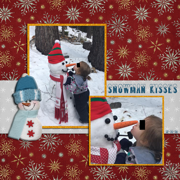 Snowman kisses