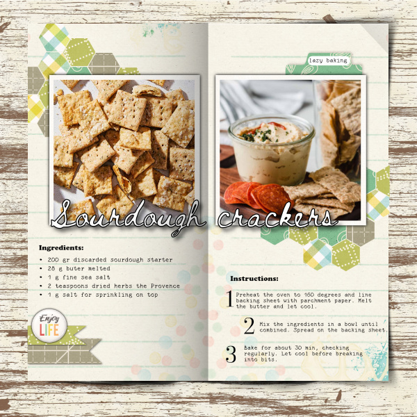 Sourdough crackers