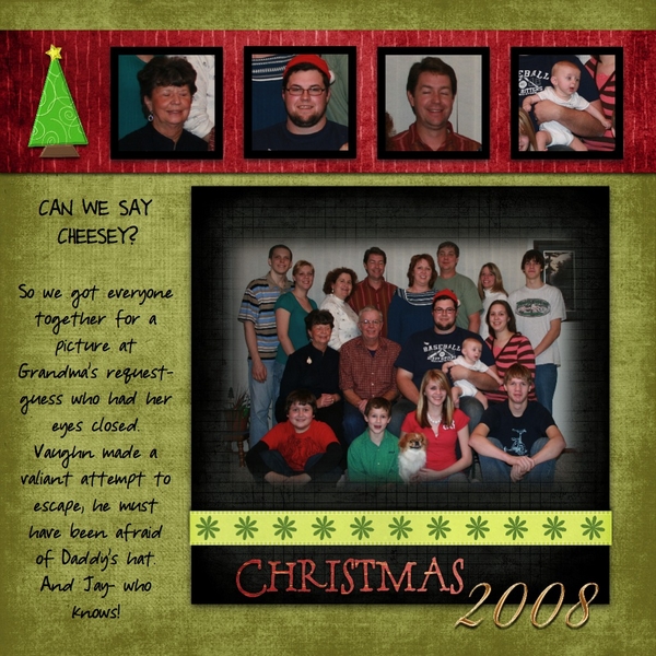 Speed Scrap- 7-7-09  Family Photo- Christmas 2008