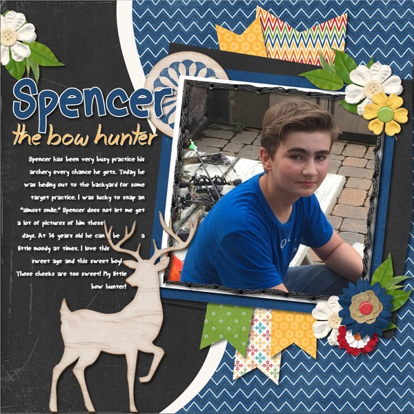 Spencer my little bow hunter