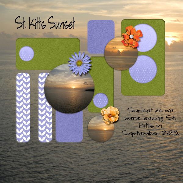 St. Kitts Sunset - May 2014 Template 1 Challenge