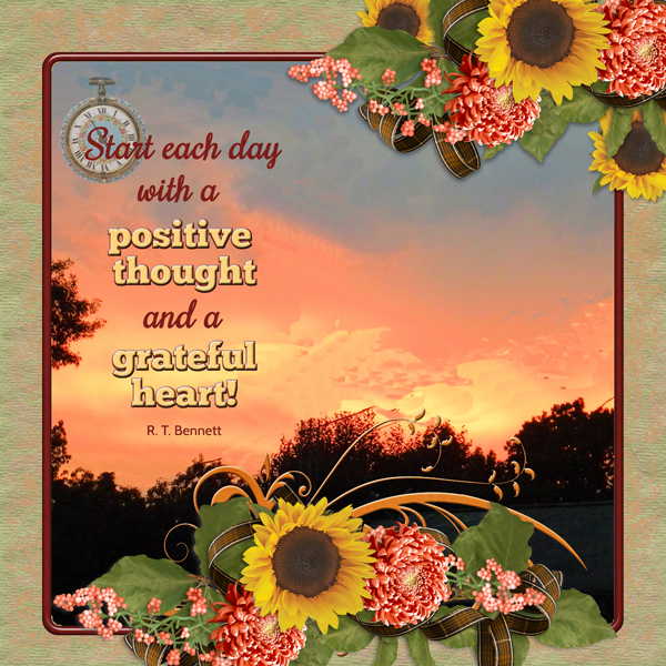 Start each day ...