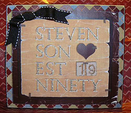 Stevenson Plaque