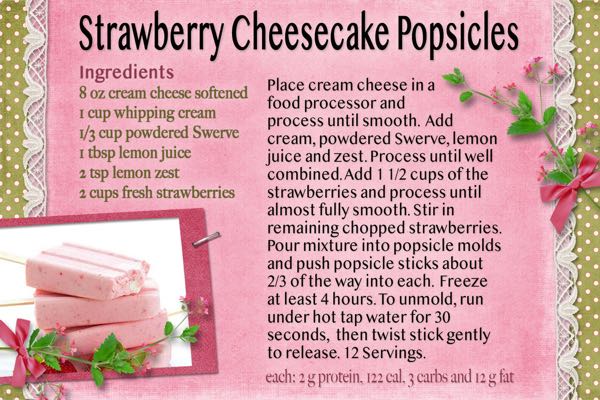 Strawberry Cheesecake Popsicles