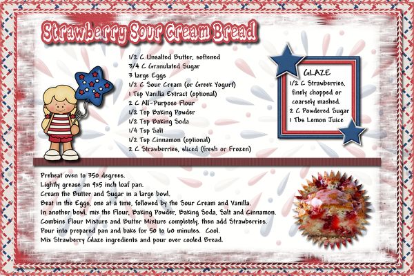 Strawberry Sour Cream Bread
