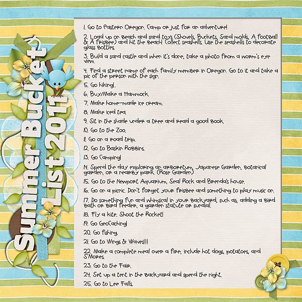 Summer Bucket List 2011
