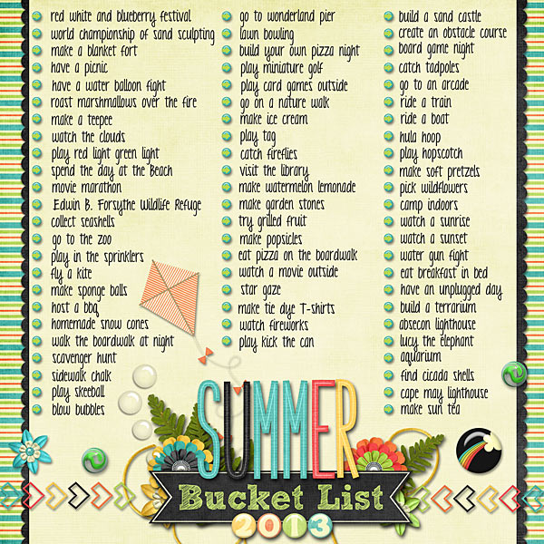 Summer Bucket List 2013