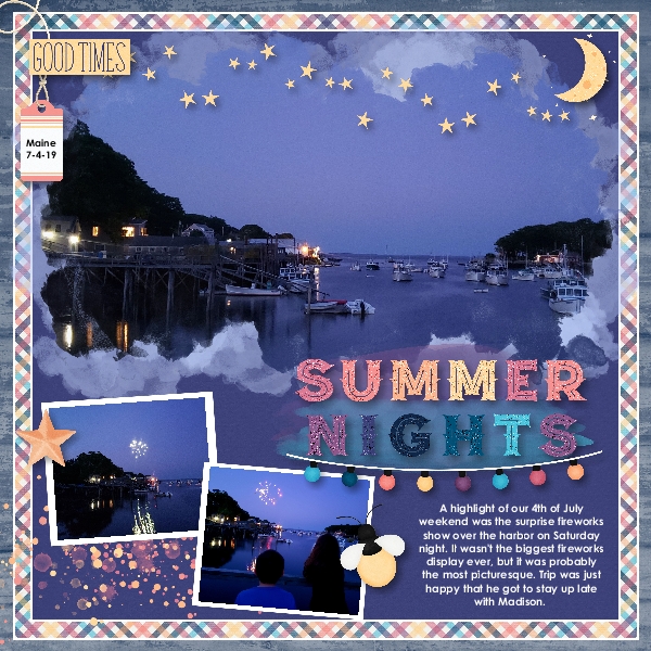 Summer Nights - Dress A Template Challenge