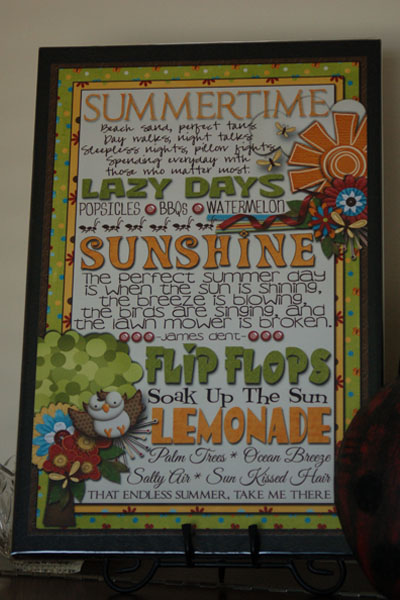 summer plaque