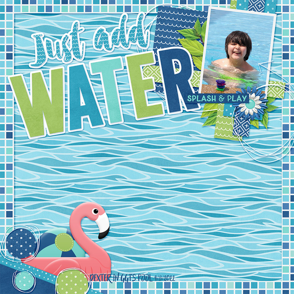 Summer Splash kit and White Space Vol 70 Template Connie Prince