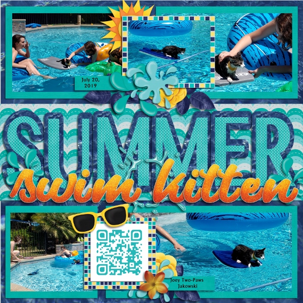 Summer Swim Kitten