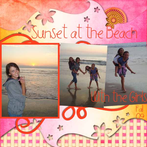 Sunset at the Beach with the Girls