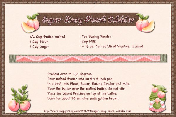 Super Easy Peach Cobbler