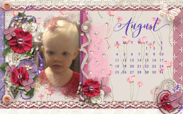 Sweet Pea Desktop Calendar