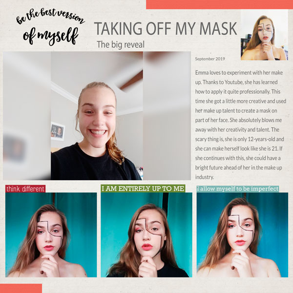 Taking off my mask