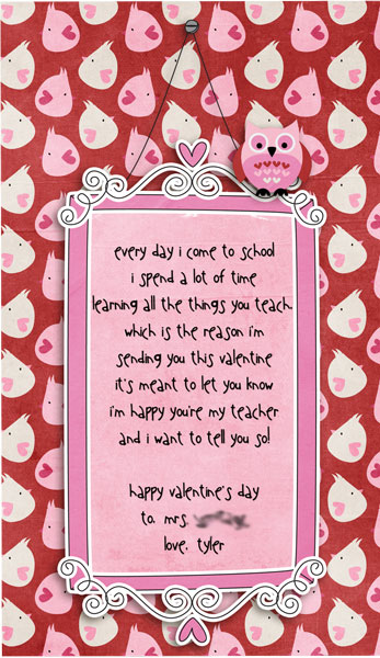 Teacher Valentine