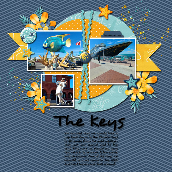 Template #1 Challenge July- I used the template provided and LDrag-Waves of