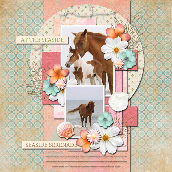 Template Challange#2 August -The supplied template + At the Seaside kit