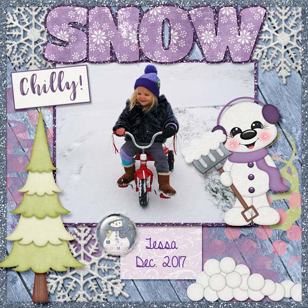 Tessa in the snow