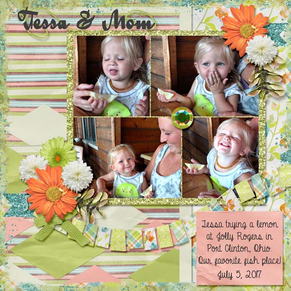 Tessa tries a lemon