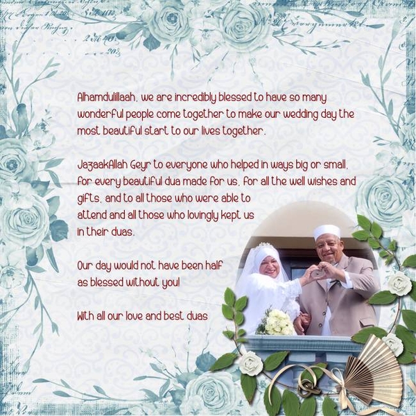 Thank you from Bride + Groom