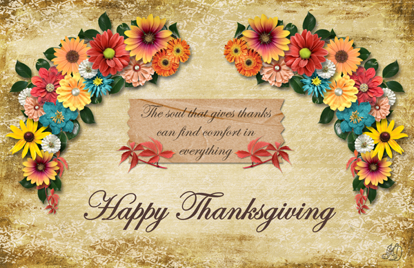 Thanksgiving card with quote