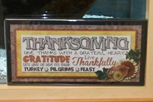 thanksgiving small plaque