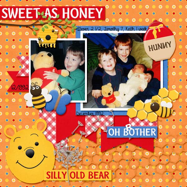 The boys with Pooh