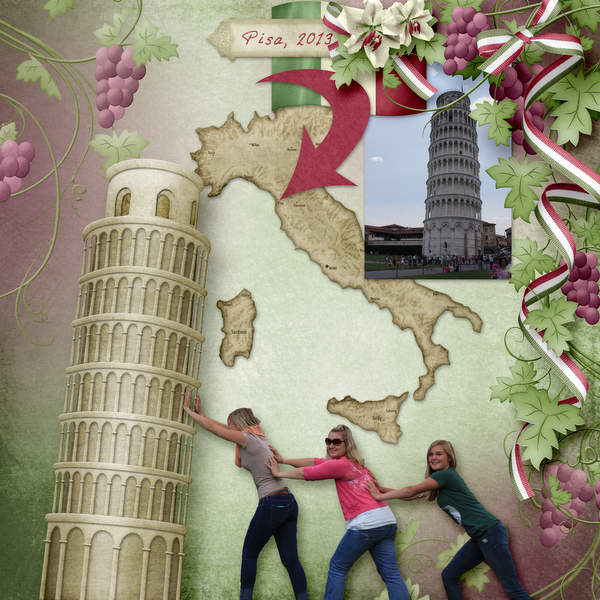 The leaning tower of Pisa