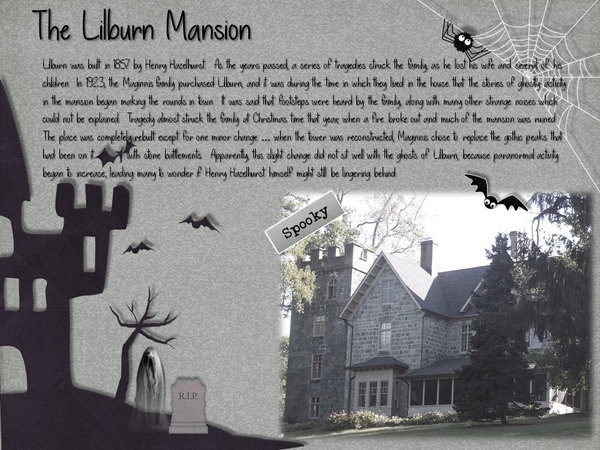 The Lilburn Mansion - October 2017 Font Challenge