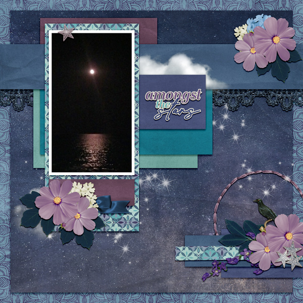the moon over the ocean