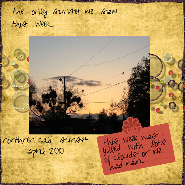 the only sunset we saw....