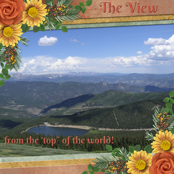 The view from the "top" of the world!