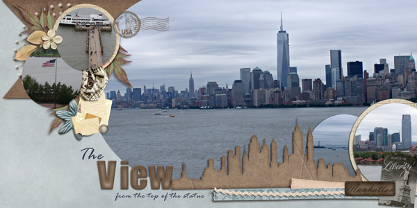 The view of NYC from the Statue of Liberty