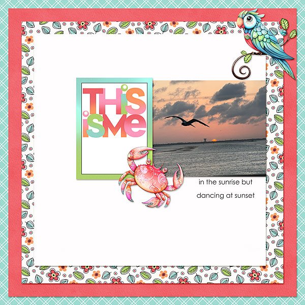 This is me crabby in the sunrise but happy at sunset