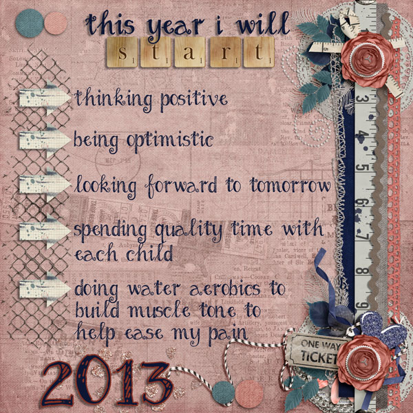 This year I will start: