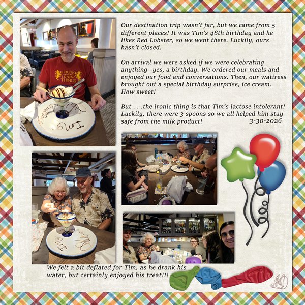 Tim's birthday ice Cream