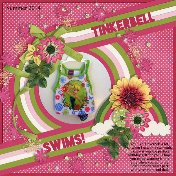 Tinkerbell swims too!