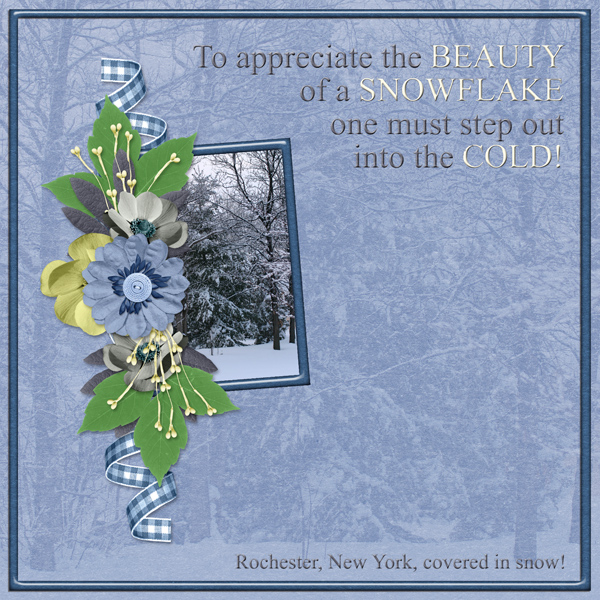 To appreciate the beauty of a snowflake ...