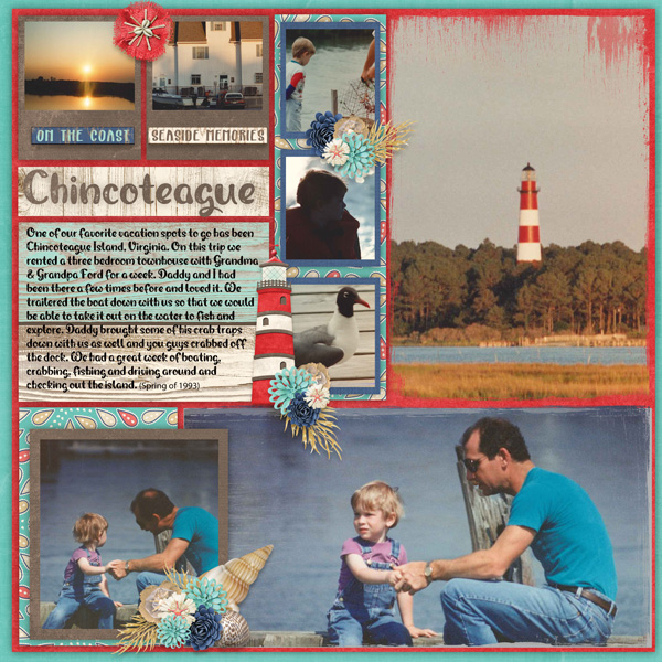Travel Album Coastal Getaway 3 Template #2-Miss Fish