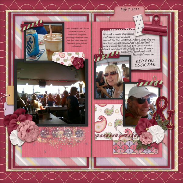 Travel Notebook 11 Template #1-Miss Fish, Peonies for Mom-Scrap N