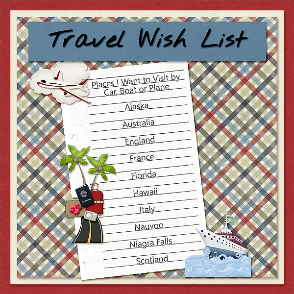 Travel Wish List